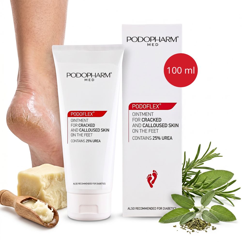 PODOFLEX® Maść 25% mocznika – na mocno zrogowaciałe i popękane pięty