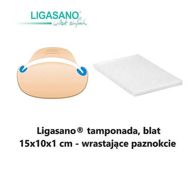 Ligasano® tamponada, blat 15x10x1 cm - wrastające paznokcie