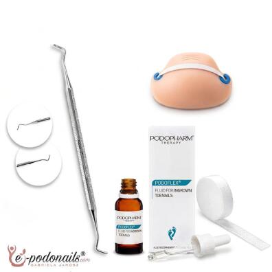 Zestaw na Wrastajace paznokcie  PODOFLEX® Fluid + sonda + tamponada Gehwol