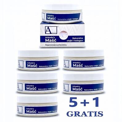 Arkada maść regeneracja suchej skóry 70g • Zestaw 5+1 GRATIS 