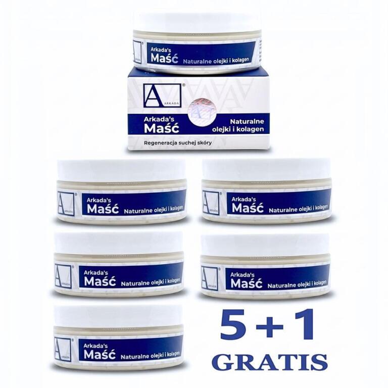 Arkada maść regeneracja suchej skóry 70g • Zestaw 5+1 GRATIS 