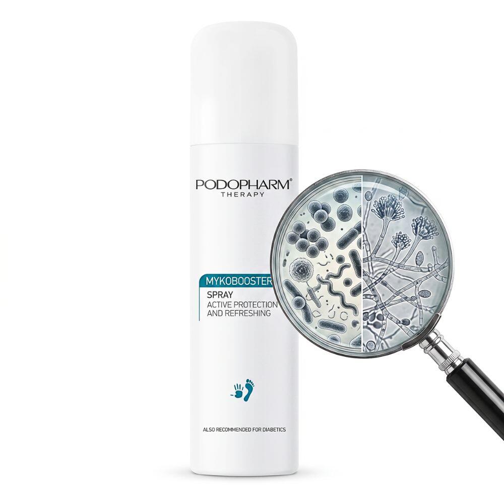 MYKOBOOSTER® Spray Przeciwgrzybiczy do Stóp - Skuteczne Leczenie Podopharm®