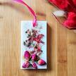 HandMade • Zawieszki sojowe zapachowe płatki róż - biała brzoskwinia