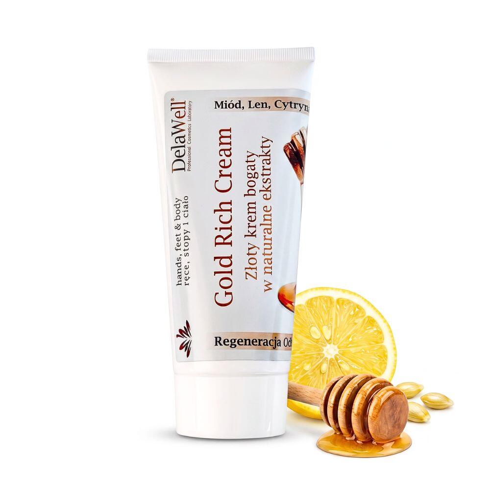 DelaWell Gold Rich Krem do rąk i stóp - Regeneracja Suchej skóry 150 ml