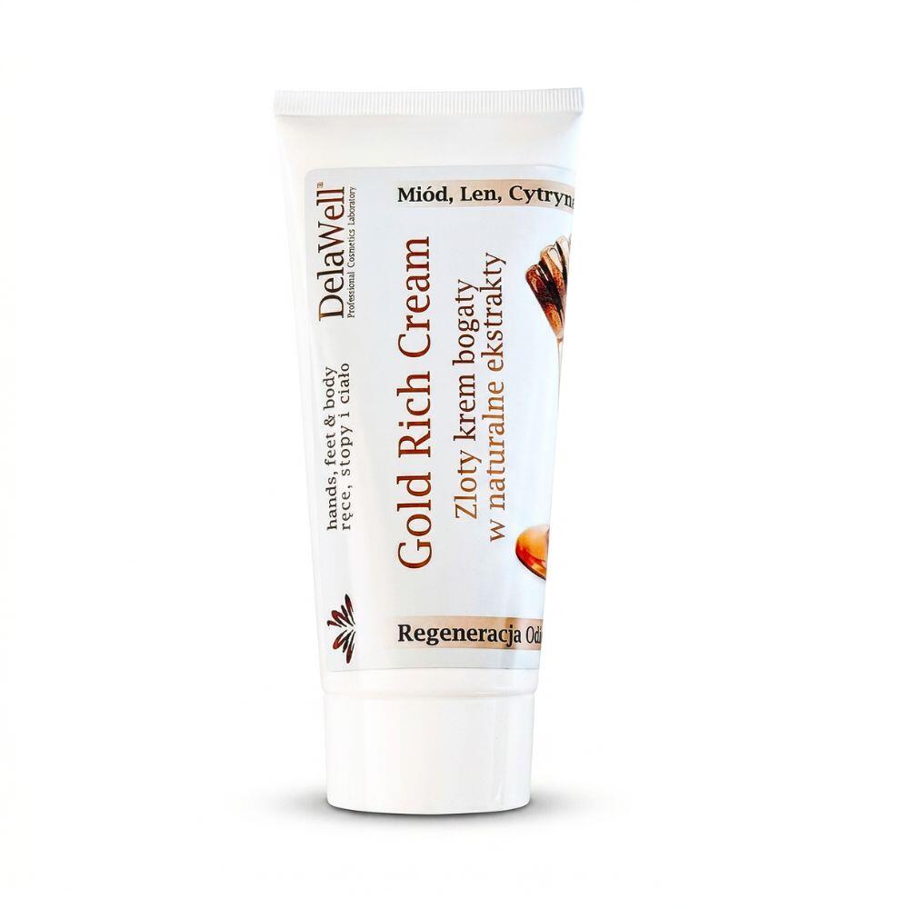 DelaWell Gold Rich Krem do rąk i stóp - Regeneracja Suchej skóry 150 ml