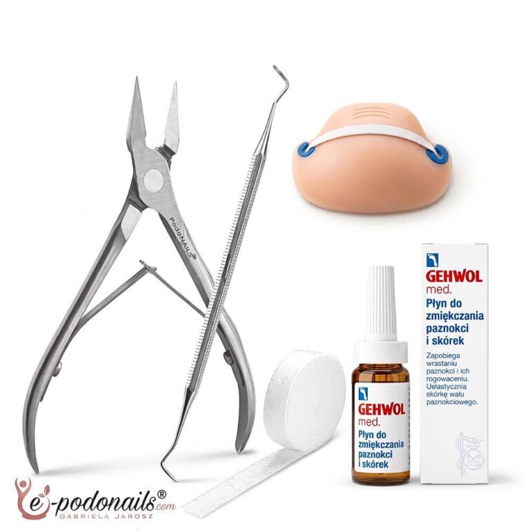 Zestaw narzędzi do wrastających paznokci z tamponadą fizelinową |PodoNAILS®