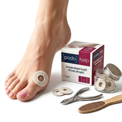 Podohelp samoprzylepne krążki filcowe okrągłe duże 4 szt.