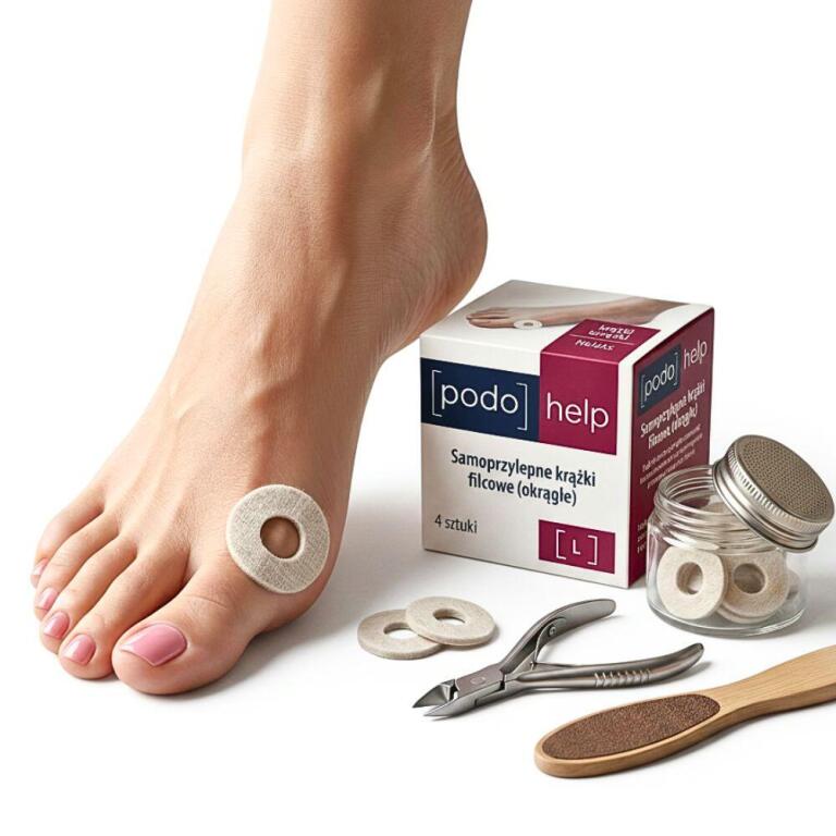 Podohelp samoprzylepne krążki filcowe okrągłe duże 4 szt.