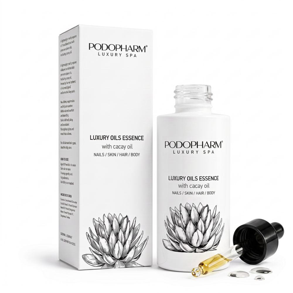 PODOPHARM® LUXURY OILS ESSENCE – Luksusowy olejek z olejem cacay do ciała, dłoni, stóp, paznokci i włosów 50 ml (2)