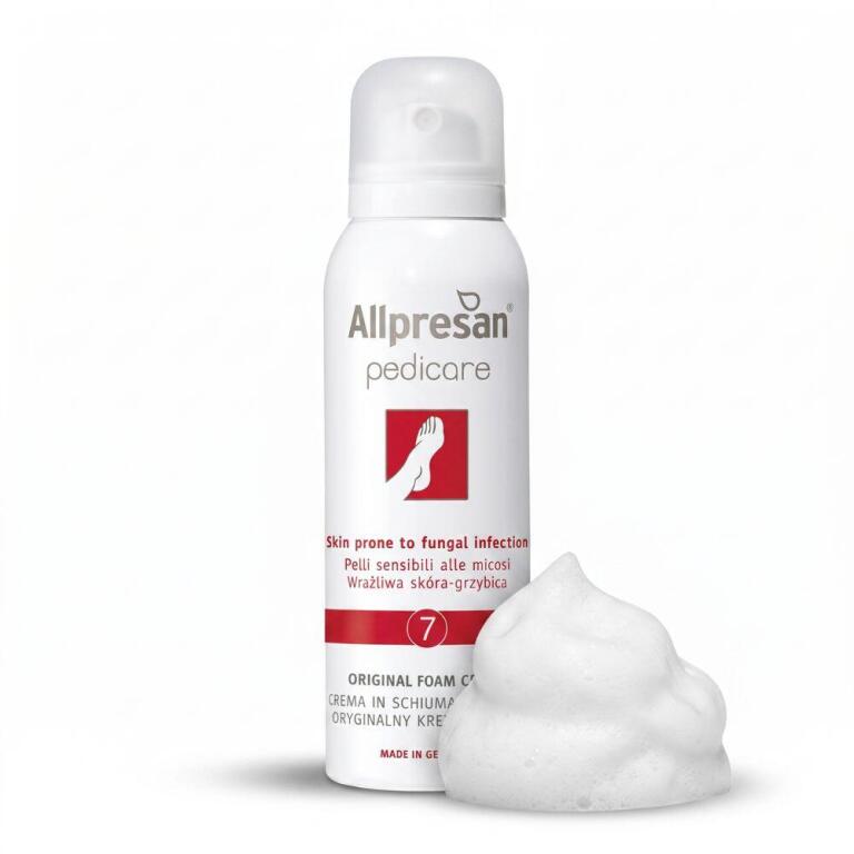 ALLPRESAN Pedicare 7: Krem do stóp w piance przeciwgrzybiczy z Klotrimazolem 125ml